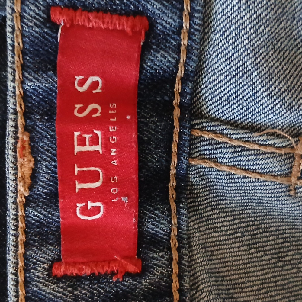 Guess Denim Blue Jeans Distressed Details. Medium Rise Skinny Scotch Fit 29×30 - Picture 2 of 11